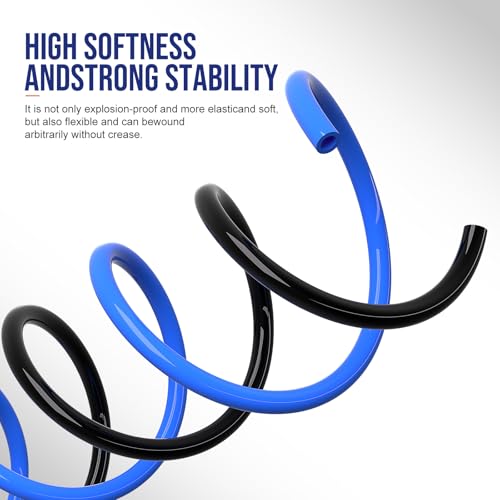 1/4 OD Inch Air Line Hose Tubing Kit Poly Airline Blue - color: Blue, size: 1/4" OD
