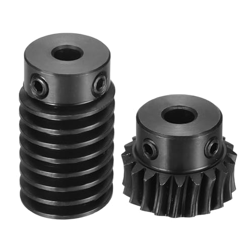 uxcell Worm Gear Set 1 Mod 20T 1:20 Reduction Rate,Gear 6mm,Rod 5mm Bore - size: Gear 6mm, Rod 5mm Bore