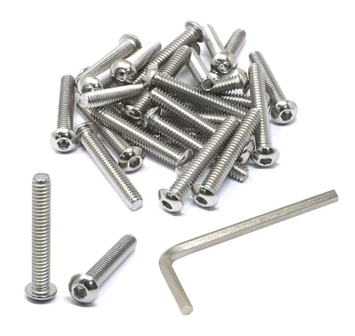 iexcell 25 Pcs 1/4-20 x 1-5/8" Stainless Steel 304 Hex Socket Button Head Cap Screws Bolts Kit - size: 1/4-20 x 1-5/8"