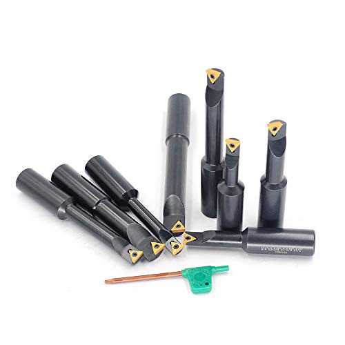 OSCARBIDE 3/4" Round Shank 8-Piece Boring Bar Set w/TCMT Inserts