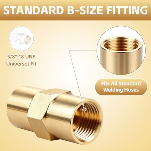 Brass Argon Hose Coupling, B Size 5/8 RH Female Quick Connect Fitting