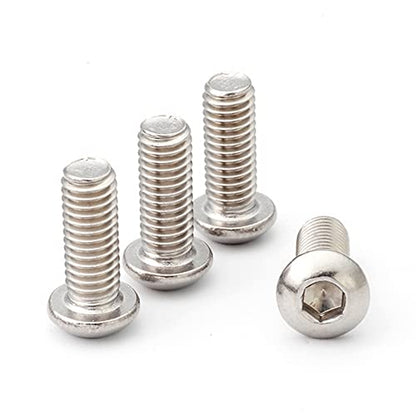 50 Pcs 1/4-20 x 1-1/2 Button Head Socket Cap Bolts Screws,304 Stainless Steel 18-8,Allen Socket Drive,Bright Finish,Fully Machine Thread (1/4-20 x 1-1/2 50pcs) - size: 1/4-20 x 1-1/2 50 pcs
