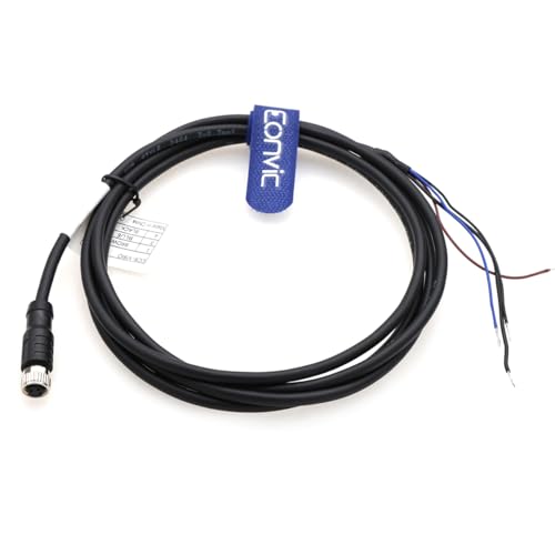 M8 3 Pin A Code Female to Open Aviation Sensor Cable Waterproof Shielded Electrical Cable for Industrial Automation Control Fieldbus Network - color: 3pin Female to Open, size: 1m