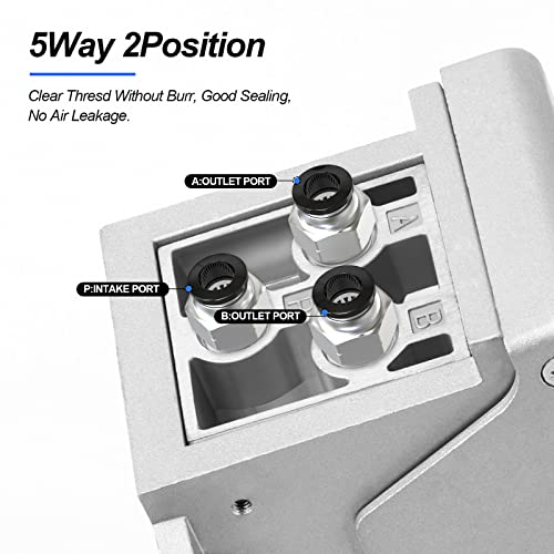 TAILONZ 1/4"NPT Pneumatic Foot Pedal Valve 5 Way 2 Position 4F210-08LG - size: 5 Way 2 Position(With Lock and Protective Shield)