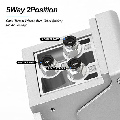 TAILONZ 1/4"NPT Pneumatic Foot Pedal Valve 5 Way 2 Position 4F210-08LG - size: 5 Way 2 Position(With Lock and Protective Shield)