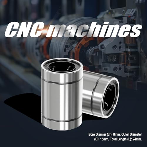 12Pcs LM8UU Linear Ball Bearings