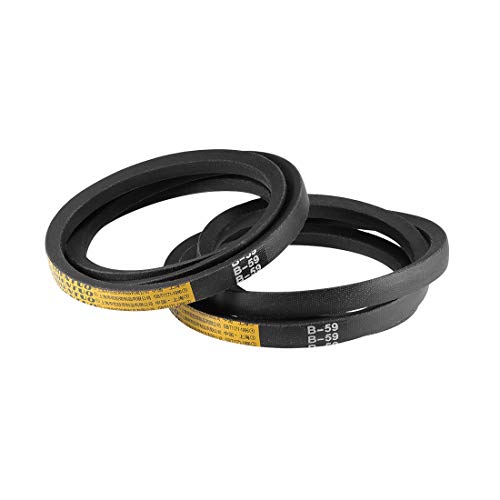 uxcell B59 V-Belts 59" Pitch Length, B-Section Rubber Drive Belt 2pcs - size: 59"