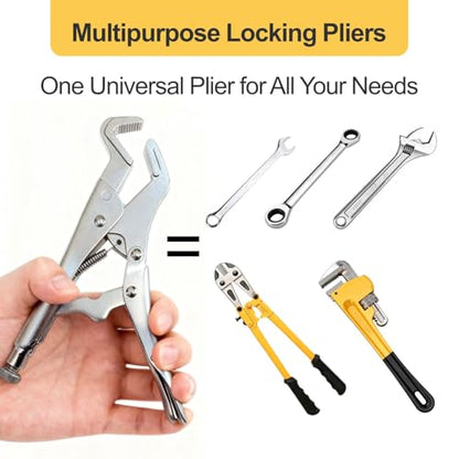9-Inch Parrot Nose Vise Grip Plier for Sway Bar Link Removal, Curved Jaw