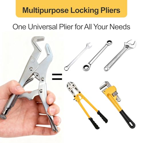 9-Inch Parrot Nose Vise Grip Plier for Sway Bar Link Removal, Curved Jaw
