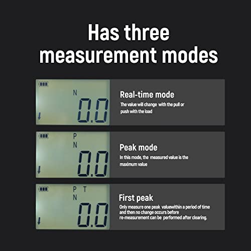 50N Digital Force Gauge Push and Pull Tester Meter with 4 Measurement Units N Kg Lb Oz, Automatic Backlight, Buzzer Alarm Function,1% Accuracy - size: 50N