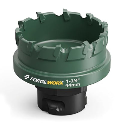 1-3/4 Inch Carbide Hole Saw - Quick Change, Tungsten Carbide Cutting Teeth, Heavy Duty Hole Saw for Electricians and Professionals (1-3/4“ Hole Saw) - size: 1-3/4"