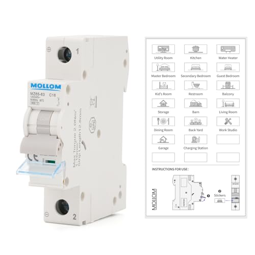 MOLLOM AC 1P 110-240V 16Amps C16 Miniature Circuit Breaker - style: 16A