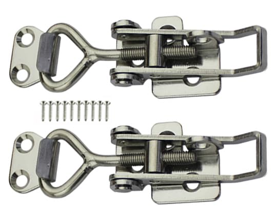 Adjustable Buckle Cabinet Boxes Lever Handle Toggle Catch Latch Lock with Screws,2 Pcs (SK-2S,Range:97-123mm) - size: SK-2S,Range:97-123mm
