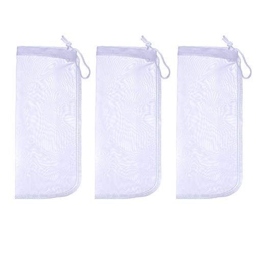 ALEGI 180 Micron Extra Fine Aquarium Filter Media Bag, 10" x 3.9" - size: 10"*3.9" (3 pack)