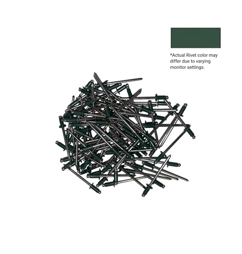 Eagle 1 Blind Pop Rivets (250 count) #43 Stainless Steel and #44 Aluminum Rivets, Multiple Colors, Free 1/8" Drill Bit wih Order, Quantity Discounts Available (#43 Stainless Steel, Forest Green) - color: Forest Green, size: #43 Stainless Steel