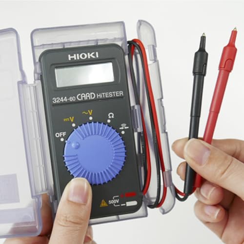 Hioki 3244-60 Card HiTester and Digital Multimeter, 41.99 Megaohms Resistance, 500V AC/DC Voltage