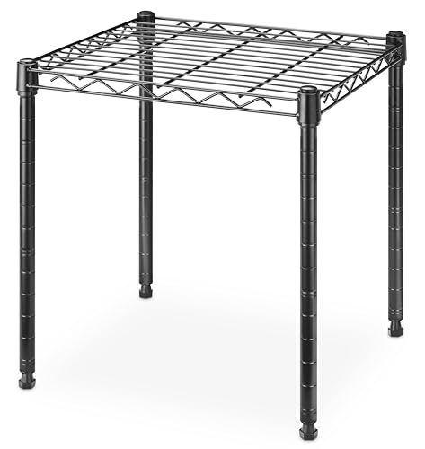 Whitmor 1 Tier Supreme Stacking Shelving Unit, Wire Metal Home Storage Organizer, 15" L x 14" W x 15" H, Black - color: Black, size: 1-TIER,15"L x 14"W x 15"H,Black