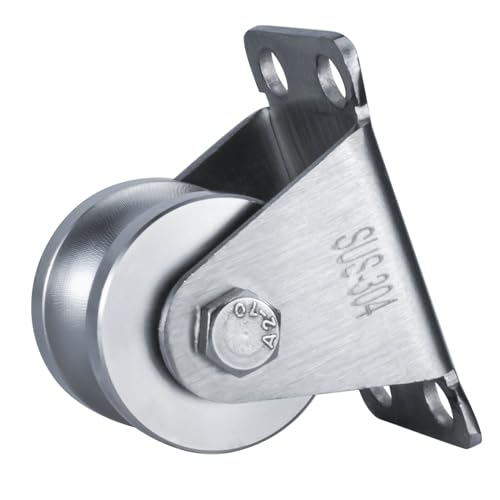 Cable Pulley Wheel Wall Mount, Duplex Bearings, Stainless Steel Rope Pulley for Pulley System, Sliding Gate, 1 Pack - size: 32mm_1 PCS