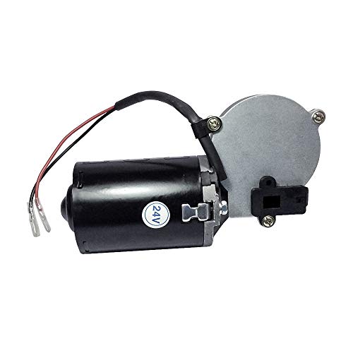 High Torque PMDC Worm Geared Motor 12V Reversible 50 RPM (Right Gear-Box) with Double Flat Shaft for Garage Door - size: 12V, style: Right-Double Flat Shaft