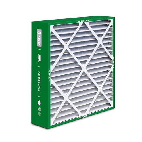 Filterbuy 16x22x5 Air Filter MERV 8 Dust & Allergy Defense (2-Pack) - size: 16x22x5