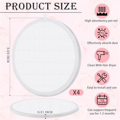 Juexica 4 Pcs Dust Collector Filter Replacement for Nail Machine Manicure