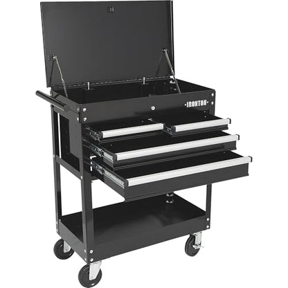 Ironton Slide-Top Mobile Tool Chest, 4 Locking Drawers, Powder-Coat - size: 4 Drawer