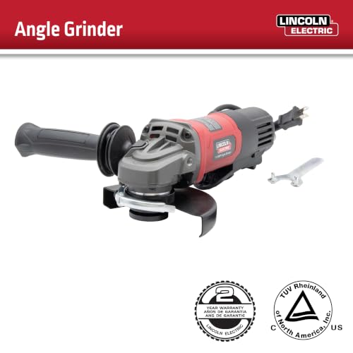 Lincoln Electric K5447-1 11 Amp 4.5in Angle Grinder with 10ft Power Cord