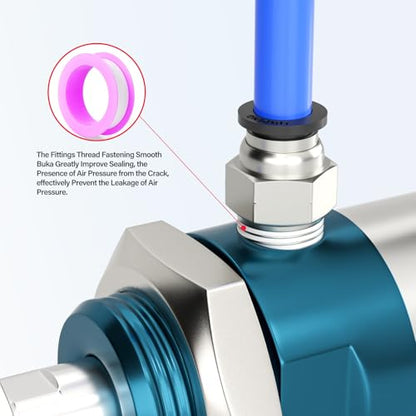 Double-Acting Pneumatic Cylinder (25mm Bore x 75mm Stroke) with Y Connector and Fittings MAL25x75 - size: 25mm Bore 75mm Stroke