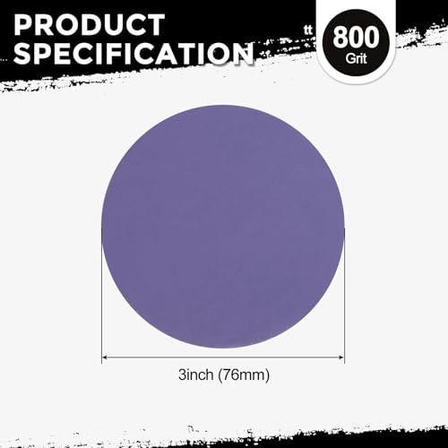 40Pcs Sanding Discs 3In 800Grit Hook and Loop Sandpapers Purple - color: Purple, size: 3 Inch(800 Grit)