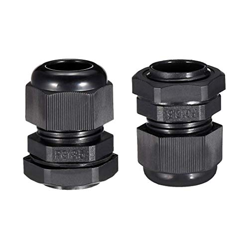 Fielect M25 Cable Gland 7 Holes Waterproof Nylon Joint Adjustable Locknut for 2-4mm Dia Wire 1Pcs - color: 7 15mm 25mm