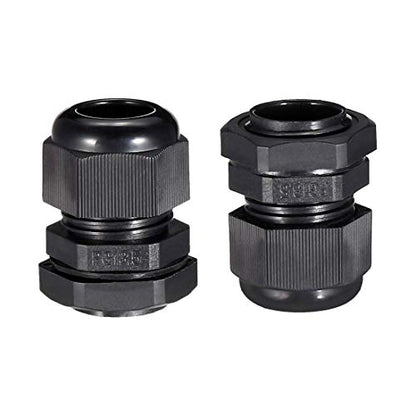 Fielect M25 Cable Gland 7 Holes Waterproof Nylon Joint Adjustable Locknut for 2-4mm Dia Wire 1Pcs - color: 7 15mm 25mm