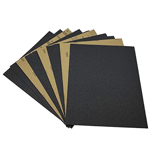 80 Grit Wet Dry Sandpaper, 10PCS 9x11 Inch Silicon Carbide Sanding Sheets - style: Grit 80
