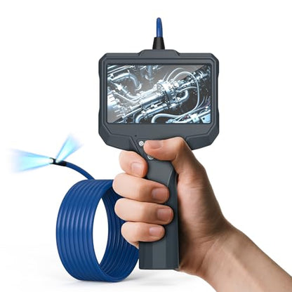Endoscope Camera with Light 1920P HD Industrial Borescope with 4.3" IPS Screen, 11.5FT Semi-Rigid Cable, IP67 Waterproof Inspection Snake Camera for Car Engine, Mechanical Tools, Pipeline Inspection