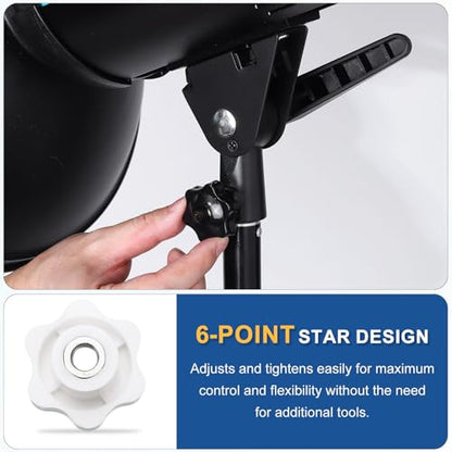 HARFINGTON 5pcs Star Knobs M10 Female Thread 48mm Head Iron Insert White - color: White, size: M10 x 48mm