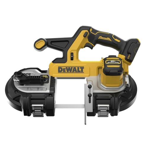 DEWALT 20V MAX XR Bandsaw, Brushless Motor, Portable and Cordless, 3-3/8 Inch Cut Capacity, Bare Tool Only (DCS378B) - style: Bare Tool Only
