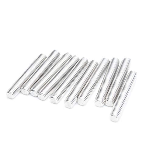 M8 x 50mm，304 Stainless Steel Full Threaded Rod, Right Hand Thread (10Pieces) - size: m8x50(10pcs)