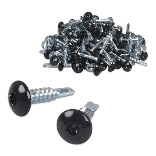 Black Enclosed Trailer Screws #10 x 3/4 in Self Tapping Sheet Metal Screws - color: Black