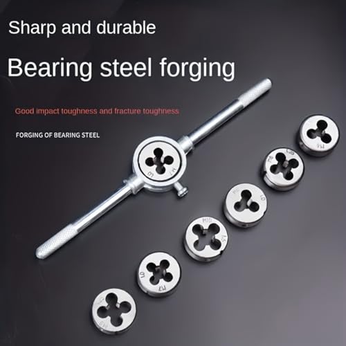 Tap and Die Set Metric | M3-M12 Tap Set and Die Set | Thread Repair Kits for Threading and Rethreading Internal and External Threads-12pcs
