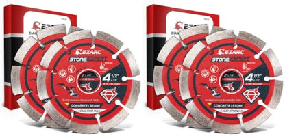 EZARC 4-1/2 Inch Segmented Diamond Blade, 7/8"-20mm-5/8 Arbor, 4-Pack - size: 4.5 Inch (Pack of 2)
