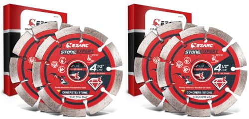 EZARC 4-1/2 Inch Segmented Diamond Blade, 7/8"-20mm-5/8 Arbor, 4-Pack - size: 4.5 Inch (Pack of 2)