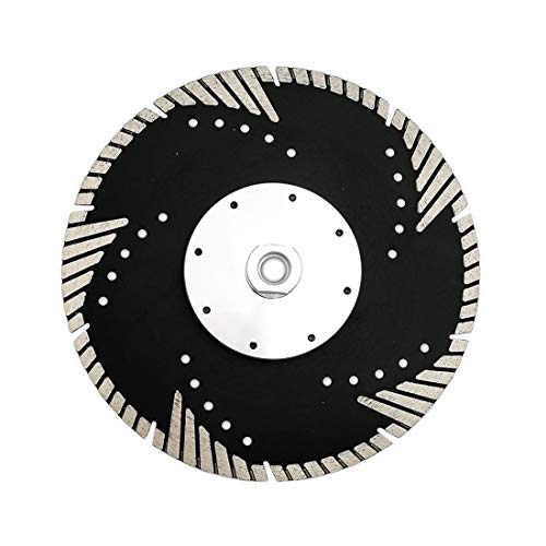 SHDIATOOL Diamond Turbo Blade Dia 9 Inch with Slant Protection Teeth Cutting Stone Granite Marble Concrete Brick with 5/8-11 Thread - size: 230mm(5/8-11 Thread)