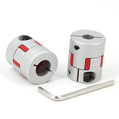 2PCS 8mm to 12mm Aluminium Plum Flexible Shaft Coupling Diameter25mm Length30mm 8x12mm Motor Connector Flexible Coupler for 3D Printer CNC Machine and Servo Stepped Motor（8x12mm） - size: 8x12mm, style: D25 L30