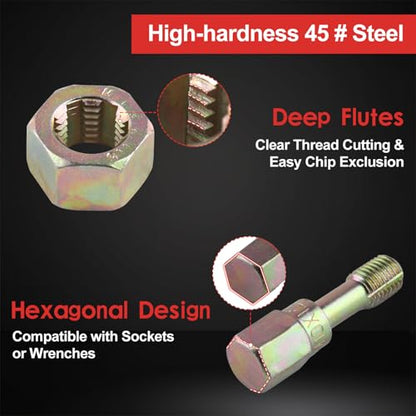 15 Pcs Metric Thread Chaser Set M6 M8 M10 M12 Thread Restorer Tool