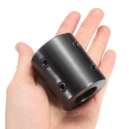 uxcell Shaft Coupling, 7/8" Bore 1-3/4" OD 2" Length Black Oxide Plated ASTM1045 Steel Rigid Coupling for 3D Printers Motor Wheel(4 Set Screws) - size: 7/8" Bore 1-3/4" OD 2" Length