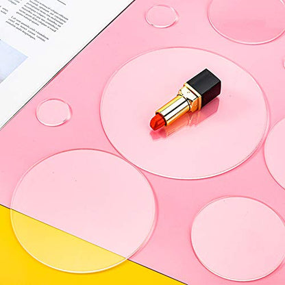 MEYA Set of 20pcs Clear Acrylic Discs, Plexiglass Laser Cut Round Circle 1/8" (2.25") - size: 2.25"