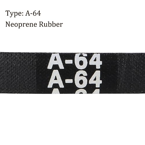 A-64 Drive V-Belt - [64-inch Inside Circumference] A-Section Rubber Drive Belt Wrapped for Transmission Use - size: A-64