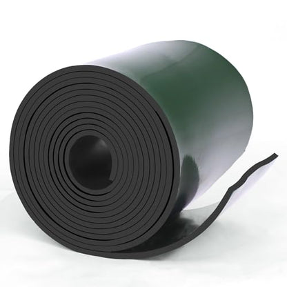 HooTown Adhesive Solid Rubber Strips, Self Neoprene Rubber Sheet Rolls Seal - size: 8”Wide x 120”Long, style: 1/8" Thick Adhesive