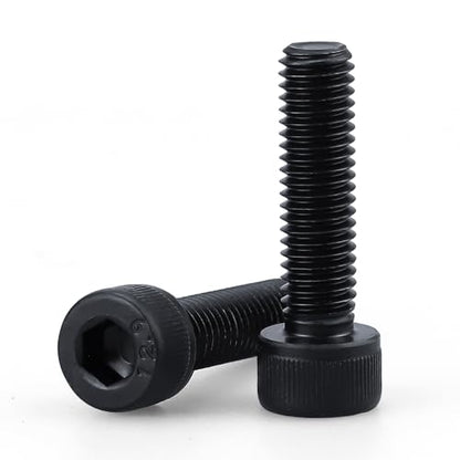 3/8-16 x 1 Socket Head Cap Screws Bolts, 12.9 Grade Alloy Steel, Black Oxide Finish, Allen Hex Drive, Full Thread, 10 PCS - size: 3/8-16 x 1"