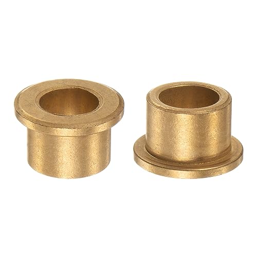 HARFINGTON 2pcs Flange Bearing Sleeve 14mmBore,20mmOD,16mm L,Bronze Bushing - size: 14mm x 20mm x 16mm