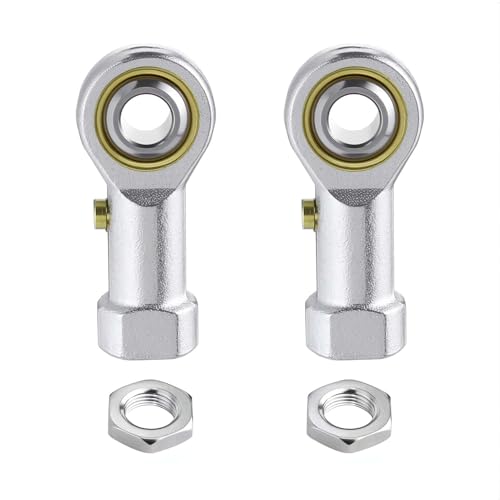 2Pcs PHSB3 Rod End Bearing 3/16 Inch Bore Pre-Lubricated #10-32 Female Thread Left Hand Heim Joint with Jam Nuts - size: 3/16, style: Left Hand